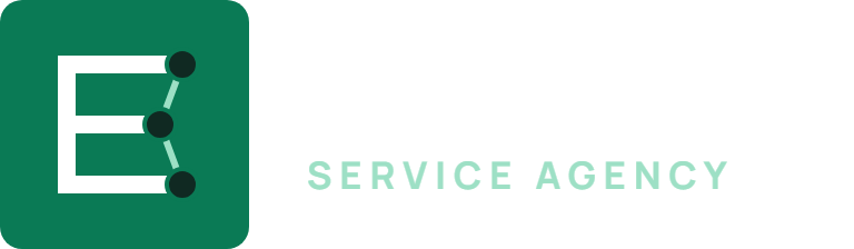 Enterprise SEO Service Agency logo in white for dark backgrounds